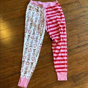 Pink and White Patterned Pajama Pants
